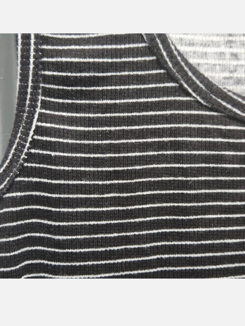 NWOT Curfew Black White Stripe Tank Top